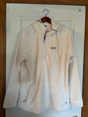 Columbia Ivory Plush Hooded Half-Zip Fleece